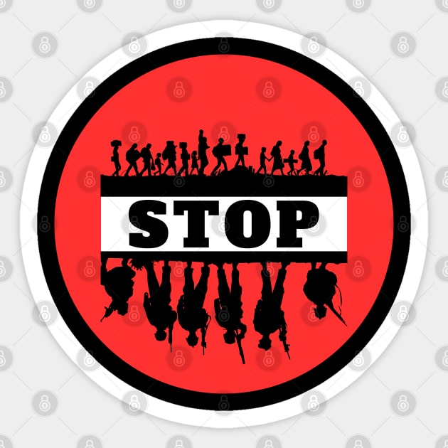 Stop War, Make Peace. Sticker by BaliChili